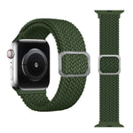 扣式編織彈性錶帶，適用於 Apple Watch Series 9&8&7 41mm / SE 3&SE 2&6&SE&5&4 40mm / 3&2&1 38mm（彩虹色），適用於 Apple Watch Series 8&7 41mm / SE 2&6&SE&5&4 40mm / 3&2&1 38mm