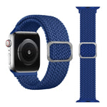 扣式編織彈性錶帶，適用於 Apple Watch Series 9&8&7 41mm / SE 3&SE 2&6&SE&5&4 40mm / 3&2&1 38mm（彩虹色），適用於 Apple Watch Series 8&7 41mm / SE 2&6&SE&5&4 40mm / 3&2&1 38mm