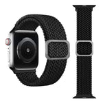 扣式編織彈性錶帶，適用於 Apple Watch Series 9&8&7 41mm / SE 3&SE 2&6&SE&5&4 40mm / 3&2&1 38mm（彩虹色），適用於 Apple Watch Series 8&7 41mm / SE 2&6&SE&5&4 40mm / 3&2&1 38mm