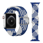 扣式編織彈性錶帶，適用於 Apple Watch Series 9&8&7 41mm / SE 3&SE 2&6&SE&5&4 40mm / 3&2&1 38mm（彩虹色），適用於 Apple Watch Series 8&7 41mm / SE 2&6&SE&5&4 40mm / 3&2&1 38mm