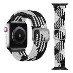 扣式編織彈性錶帶，適用於 Apple Watch Series 9&8&7 41mm / SE 3&SE 2&6&SE&5&4 40mm / 3&2&1 38mm（彩虹色），適用於 Apple Watch Series 8&7 41mm / SE 2&6&SE&5&4 40mm / 3&2&1 38mm