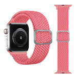 扣式編織彈性錶帶，適用於 Apple Watch Series 9&8&7 41mm / SE 3&SE 2&6&SE&5&4 40mm / 3&2&1 38mm（彩虹色），適用於 Apple Watch Series 8&7 41mm / SE 2&6&SE&5&4 40mm / 3&2&1 38mm