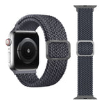 扣式編織彈性錶帶，適用於 Apple Watch Series 9&8&7 41mm / SE 3&SE 2&6&SE&5&4 40mm / 3&2&1 38mm（彩虹色），適用於 Apple Watch Series 8&7 41mm / SE 2&6&SE&5&4 40mm / 3&2&1 38mm