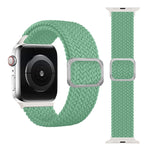 扣式編織彈性錶帶，適用於 Apple Watch Series 9&8&7 41mm / SE 3&SE 2&6&SE&5&4 40mm / 3&2&1 38mm（彩虹色），適用於 Apple Watch Series 8&7 41mm / SE 2&6&SE&5&4 40mm / 3&2&1 38mm