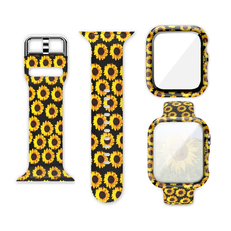 矽膠印刷一體式替換錶殼錶帶，適用於Apple Watch Series 6 / 5 / 4 / Watch SE 44mm，適用於Apple Watch Series 6 / 5 / 4 / Watch SE 40mm，適用於Apple Watch Series 3 & 2 & 1 42mm