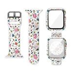 矽膠印刷一體式替換錶殼錶帶，適用於Apple Watch Series 6 / 5 / 4 / Watch SE 44mm，適用於Apple Watch Series 6 / 5 / 4 / Watch SE 40mm，適用於Apple Watch Series 3 & 2 & 1 42mm