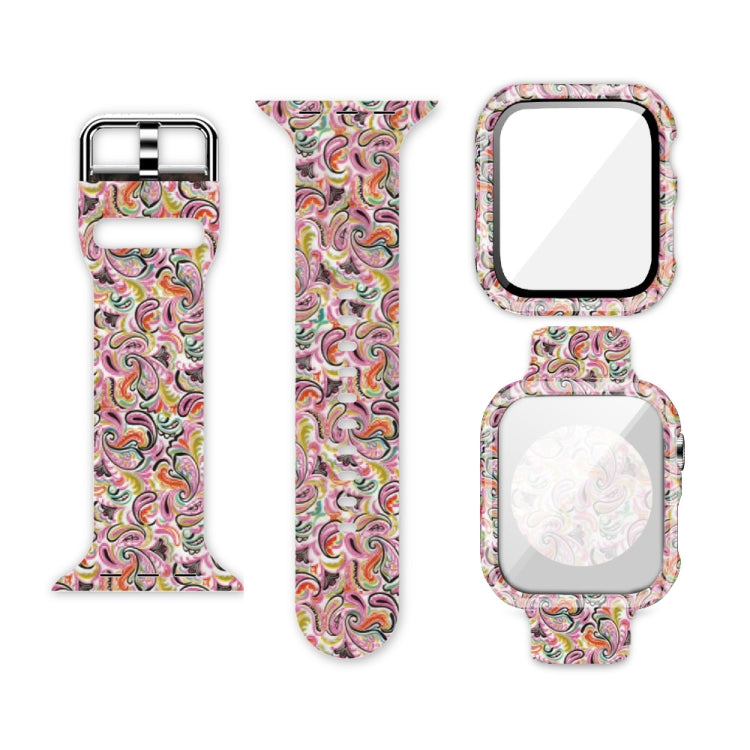 矽膠印刷一體式替換錶殼錶帶，適用於Apple Watch Series 6 / 5 / 4 / Watch SE 44mm，適用於Apple Watch Series 6 / 5 / 4 / Watch SE 40mm，適用於Apple Watch Series 3 & 2 & 1 42mm