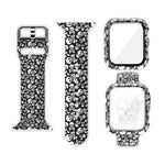 矽膠印刷一體式替換錶殼錶帶，適用於Apple Watch Series 6 / 5 / 4 / Watch SE 44mm，適用於Apple Watch Series 6 / 5 / 4 / Watch SE 40mm，適用於Apple Watch Series 3 & 2 & 1 42mm