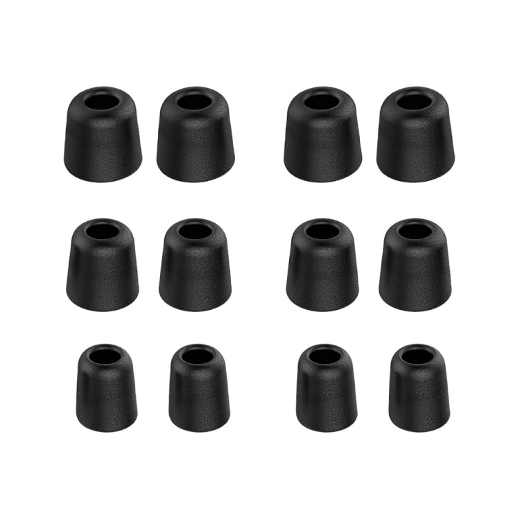 6 對 New Bee NB-M1 慢回彈記憶泡棉耳塞附收納盒，適用於 5mm-7mm 耳機插頭，記憶泡棉黑色