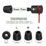 6 對 New Bee NB-M1 慢回彈記憶泡棉耳塞附收納盒，適用於 5mm-7mm 耳機插頭，記憶泡棉黑色