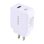 LZ-822A+C PD 20W USB-C / Type-C + QC 3.0 USB 快速旅行充電器，美規插頭，歐規插頭