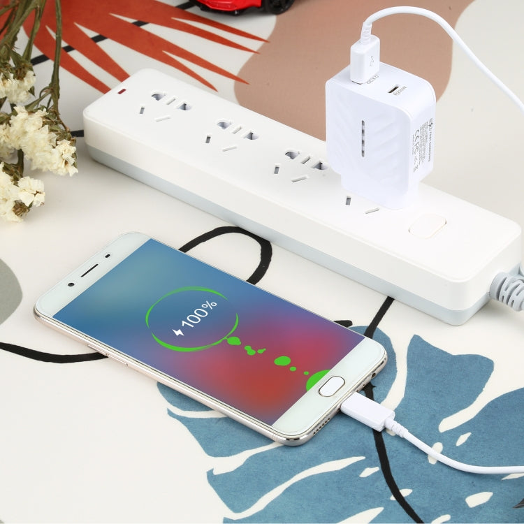 LZ-822A+C PD 20W USB-C / Type-C + QC 3.0 USB 快速旅行充電器，美規插頭，歐規插頭