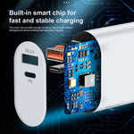 LZ-822A+C PD 20W USB-C / Type-C + QC 3.0 USB 快速旅行充電器，美規插頭，歐規插頭