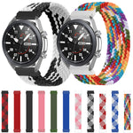 適用於 Samsung Galaxy Watch 42mm 可調節尼龍編織彈性替換錶帶，125mm、135mm、145mm、155mm