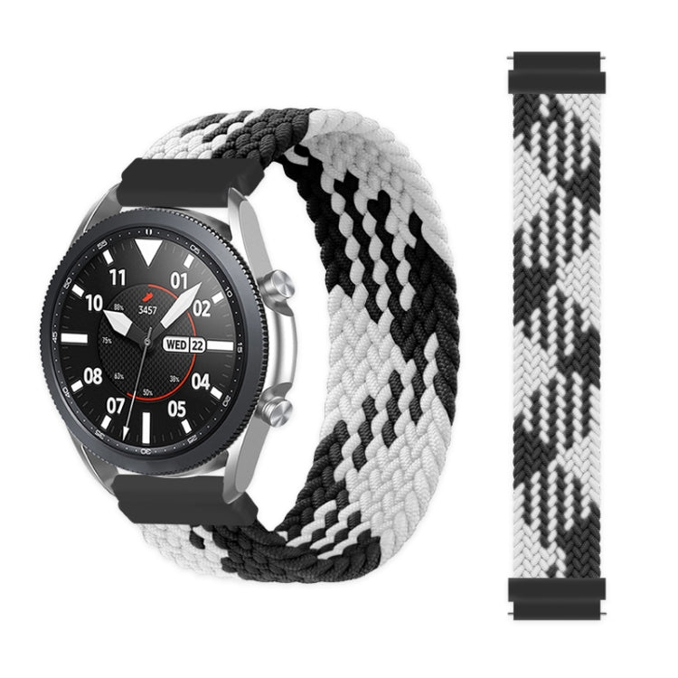 適用於 Samsung Galaxy Watch 42mm 可調節尼龍編織彈性替換錶帶，125mm、135mm、145mm、155mm