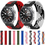 適用於 Samsung Galaxy Watch 3 41mm 的可調節尼龍編織彈性替換錶帶，125mm，135mm，145mm，155mm