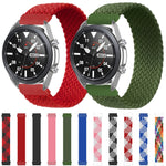 適用於 Samsung Galaxy Watch 3 45mm 的可調節尼龍編織彈性替換錶帶，125mm，135mm，145mm，155mm