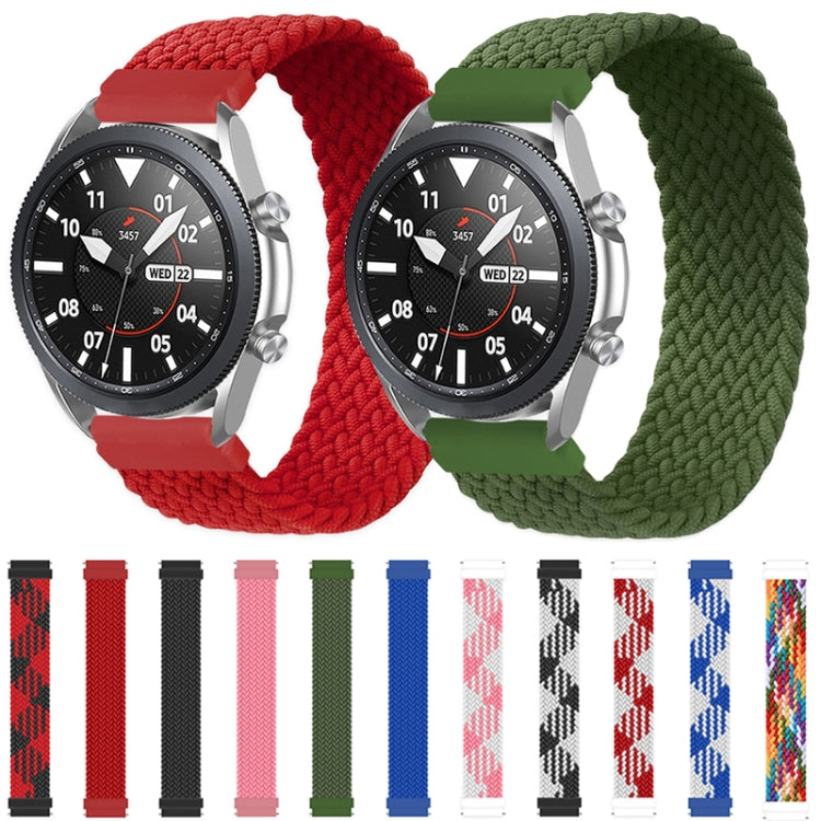 適用於 Samsung Galaxy Watch 3 45mm 的可調節尼龍編織彈性替換錶帶，125mm，135mm，145mm，155mm