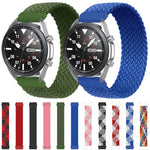 適用於 Samsung Galaxy Watch 3 45mm 可調節尼龍編織彈性替換錶帶，165mm
