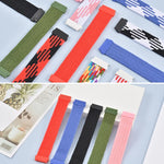 適用於 Samsung Galaxy Watch Active / Active2 40mm / Active2 44mm 可調節尼龍編織彈性替換錶帶，165mm