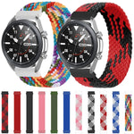 適用於 Samsung Galaxy Watch Active / Active2 40mm / Active2 44mm 可調節尼龍編織彈性替換錶帶，165mm