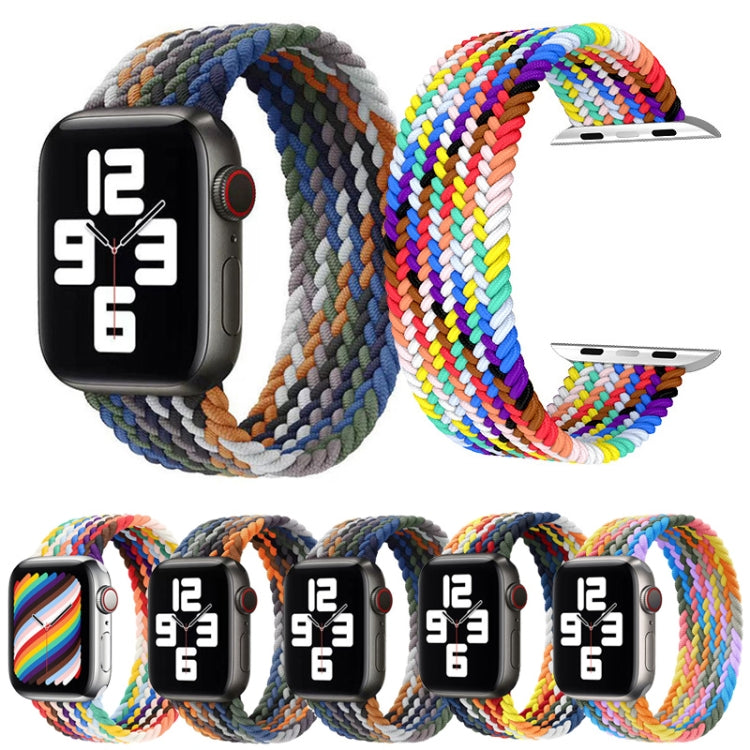 金屬頭編織尼龍替換錶帶，尺寸：XS 135mm，適用於 Apple Watch Series 6 & SE & 5 & 4 44mm / 3 & 2 & 1 42mm，XS 135mm 44mm / 42mm