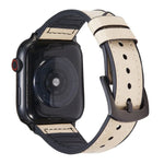 Crazy Horse Texture Leather Replacement Watchbands For Apple Watch Series, 7 45mm / 6 & SE & 5 & 4 44mm / 3 & 2 & 1 42mm, 7 41mm / 6 & SE & 5 & 4 40mm / 3 & 2 & 1 38mm