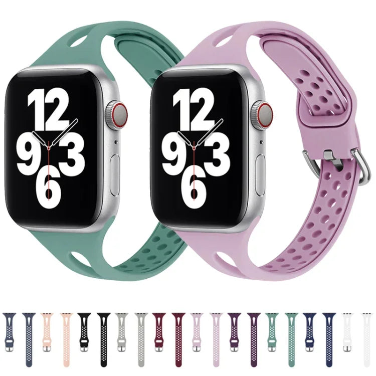 矽膠替換錶帶 適用於 Apple Watch Series，7 45mm / 6 & SE & 5 & 4 44mm / 3 & 2 & 1 42mm，7 41mm / 6 & SE & 5 & 4 40mm / 3 & 2 & 1 38mm