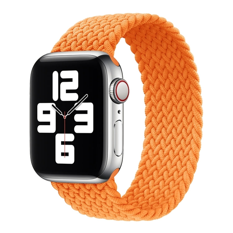 金屬頭尼龍編織純色替換錶帶，適用於 Apple Watch Series 6 & SE & 5 & 4 40mm / 3 & 2 & 1 38mm，XS 128mm，S 135mm，M 145mm