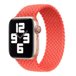 金屬頭尼龍編織純色替換錶帶，適用於 Apple Watch Series 6 & SE & 5 & 4 40mm / 3 & 2 & 1 38mm，XS 128mm，S 135mm，M 145mm