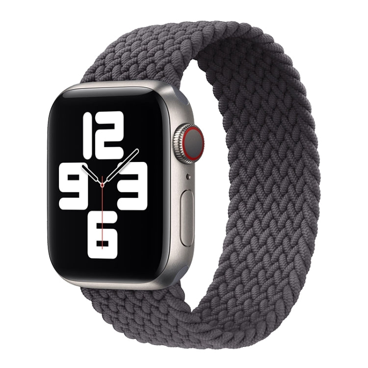 金屬頭尼龍編織純色替換錶帶，適用於 Apple Watch Series 6 & SE & 5 & 4 40mm / 3 & 2 & 1 38mm，XS 128mm，S 135mm，M 145mm
