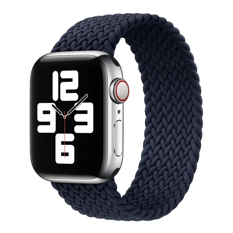 金屬頭尼龍編織純色替換錶帶，適用於 Apple Watch Series 6 & SE & 5 & 4 40mm / 3 & 2 & 1 38mm，XS 128mm，S 135mm，M 145mm