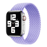 金屬頭尼龍編織純色替換錶帶，適用於 Apple Watch Series 6 & SE & 5 & 4 40mm / 3 & 2 & 1 38mm，XS 128mm，S 135mm，M 145mm