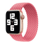 金屬頭尼龍編織純色替換錶帶，適用於 Apple Watch Series 6 & SE & 5 & 4 40mm / 3 & 2 & 1 38mm，XS 128mm，S 135mm，M 145mm