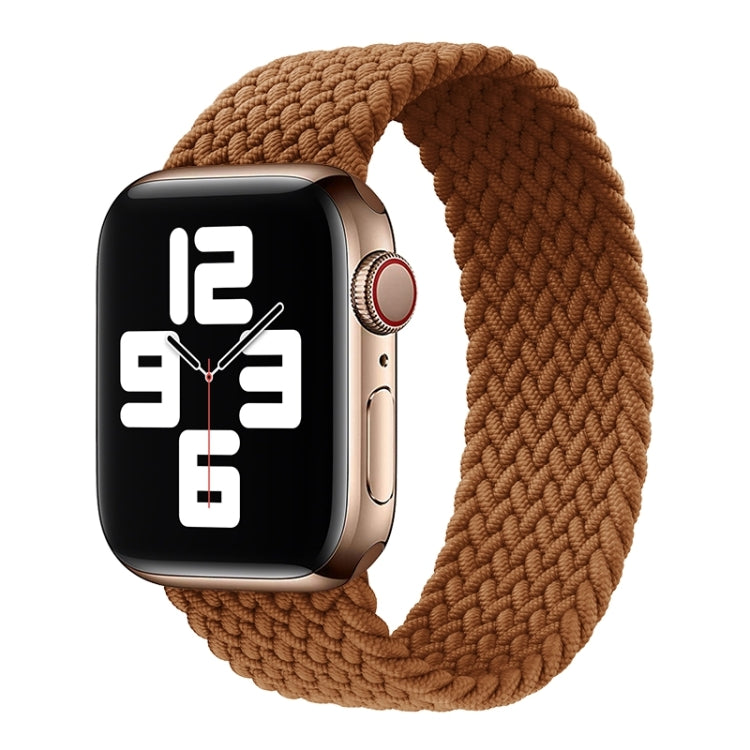 金屬頭編織尼龍純色替換錶帶，適用於 Apple Watch Series 6 & SE & 5 & 4 44mm / 3 & 2 & 1 42mm，XS 135mm、S 145mm、M 155mm
