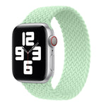 金屬頭編織尼龍純色替換錶帶，適用於 Apple Watch Series 6 & SE & 5 & 4 44mm / 3 & 2 & 1 42mm，XS 135mm、S 145mm、M 155mm