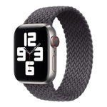 金屬頭編織尼龍純色替換錶帶，適用於 Apple Watch Series 6 & SE & 5 & 4 44mm / 3 & 2 & 1 42mm，XS 135mm、S 145mm、M 155mm
