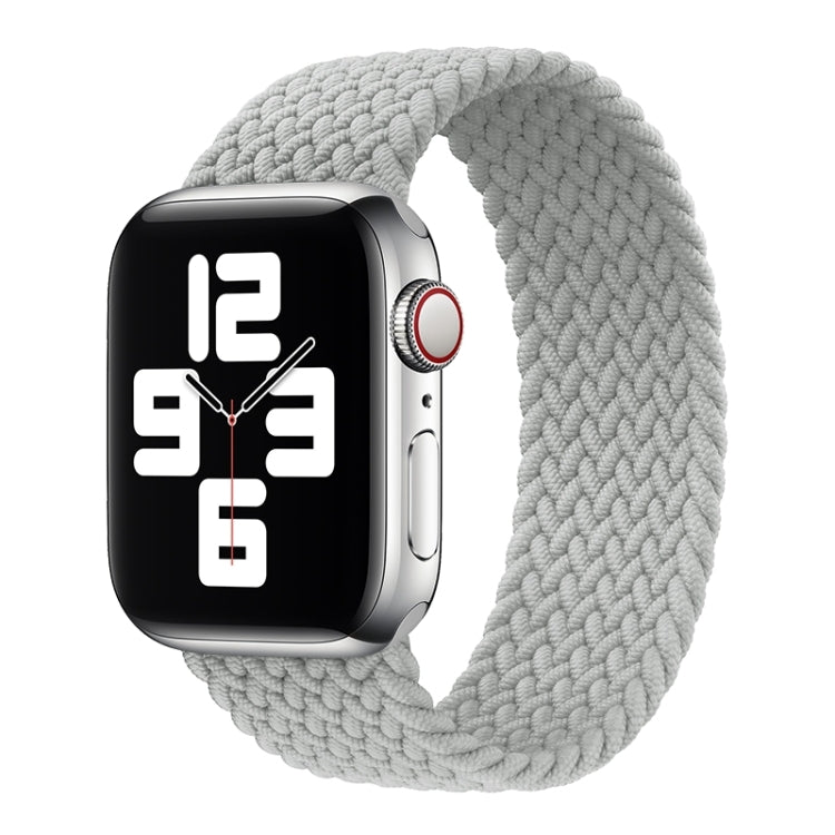 金屬頭編織尼龍純色替換錶帶，適用於 Apple Watch Series 6 & SE & 5 & 4 44mm / 3 & 2 & 1 42mm，XS 135mm、S 145mm、M 155mm