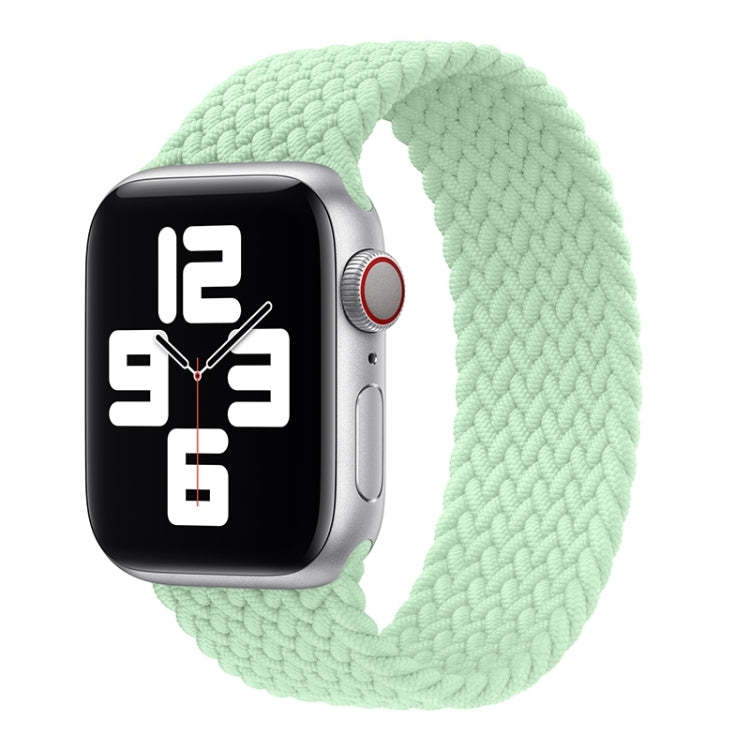 金屬頭編織尼龍純色替換錶帶，適用於 Apple Watch Series 6 & SE & 5 & 4 44mm / 3 & 2 & 1 42mm，XS 135mm、S 145mm、M 155mm