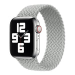 金屬頭編織尼龍純色替換錶帶，適用於 Apple Watch Series 6 & SE & 5 & 4 44mm / 3 & 2 & 1 42mm，XS 135mm、S 145mm、M 155mm
