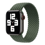 金屬頭編織尼龍純色替換錶帶，適用於 Apple Watch Series 6 & SE & 5 & 4 44mm / 3 & 2 & 1 42mm，XS 135mm、S 145mm、M 155mm