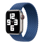 金屬頭編織尼龍純色替換錶帶，適用於 Apple Watch Series 6 & SE & 5 & 4 44mm / 3 & 2 & 1 42mm，XS 135mm、S 145mm、M 155mm