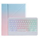 B011S 可拆分背光藍牙鍵盤皮套，帶三角支架及筆槽，適用於 iPad 9.7 2018 & 2017 / Pro 9.7 / Air 2，適用於 iPad 10.2 2020 & 2019 / Pro 10.5 吋 / Air 3 10.5 吋