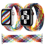 彩虹編織單環替換錶帶，尺寸：S 135mm 適用於 Apple Watch Series 6 & SE & 5 & 4 44mm / 3 & 2 & 1 42mm，S 135mm 44mm / 42mm