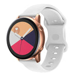 蝴蝶扣矽膠替換錶帶，20mm 適用於 Samsung Galaxy Watch Active 3 41mm，22mm 適用於 Samsung Galaxy Watch Active 3 45mm
