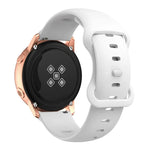 蝴蝶扣矽膠替換錶帶，20mm 適用於 Samsung Galaxy Watch Active 3 41mm，22mm 適用於 Samsung Galaxy Watch Active 3 45mm