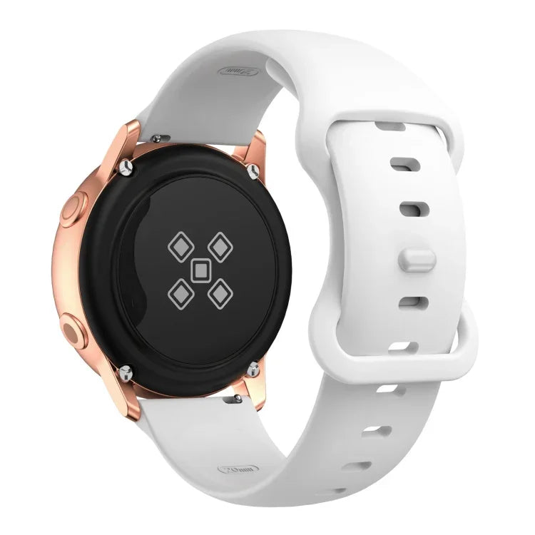 蝴蝶扣矽膠替換錶帶，20mm 適用於 Samsung Galaxy Watch Active 3 41mm，22mm 適用於 Samsung Galaxy Watch Active 3 45mm