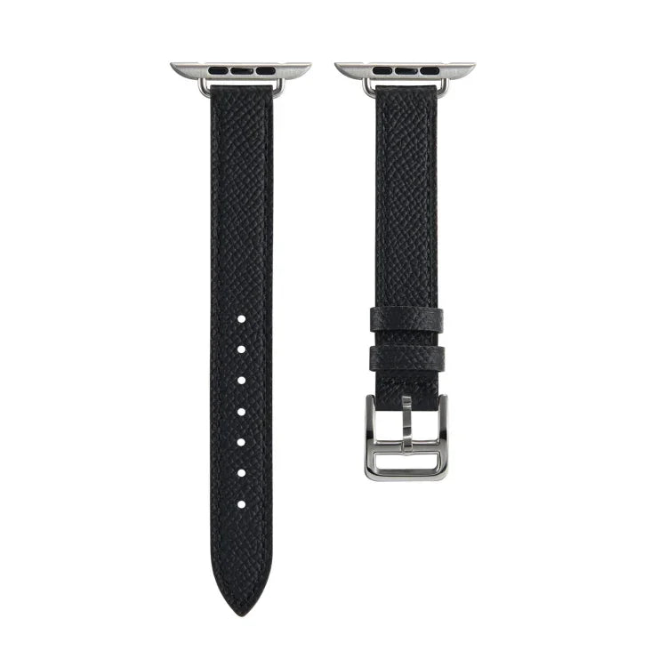 B Style Leather Strap Watchband For Apple Watch Series, 7 45mm / 6 & SE & 5 & 4 44mm / 3 & 2 & 1 42mm, 7 41mm / 6 & SE & 5 & 4 40mm / 3 & 2 & 1 38mm