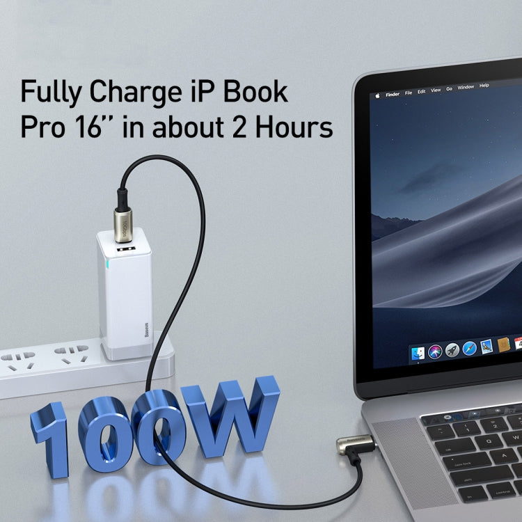 Baseus CATPN-01 100W 5A PD3.1 Gen2 USB-C / Type-C 轉 USB-C / Type-C 高清同屏同軸錘式線，線長：1.5m