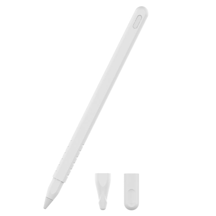 3 合 1 純色矽膠觸控筆保護套組，適用於 Apple Pencil 2